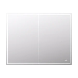 Шкаф для ванной зеркальный подвесной Vigo Look с подсветкой 100х80 см цвет белый