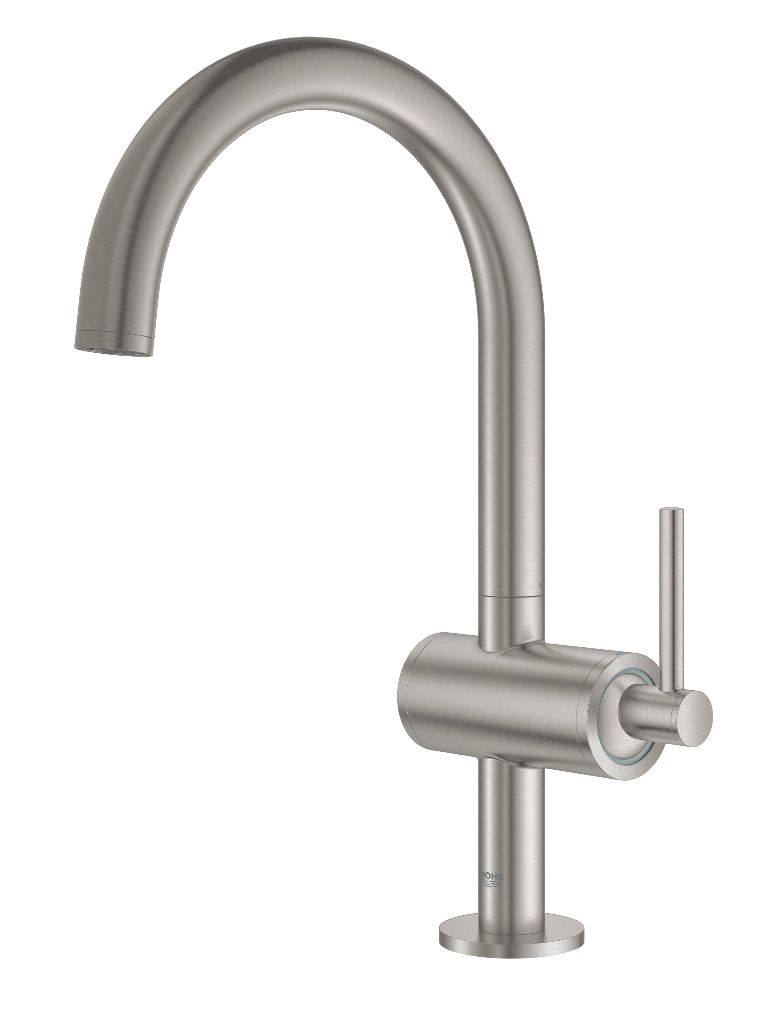 Смеситель GROHE Atrio New однорычажный для раковины на 1 отверстие, суперсталь (32042DC3) - Вид №2