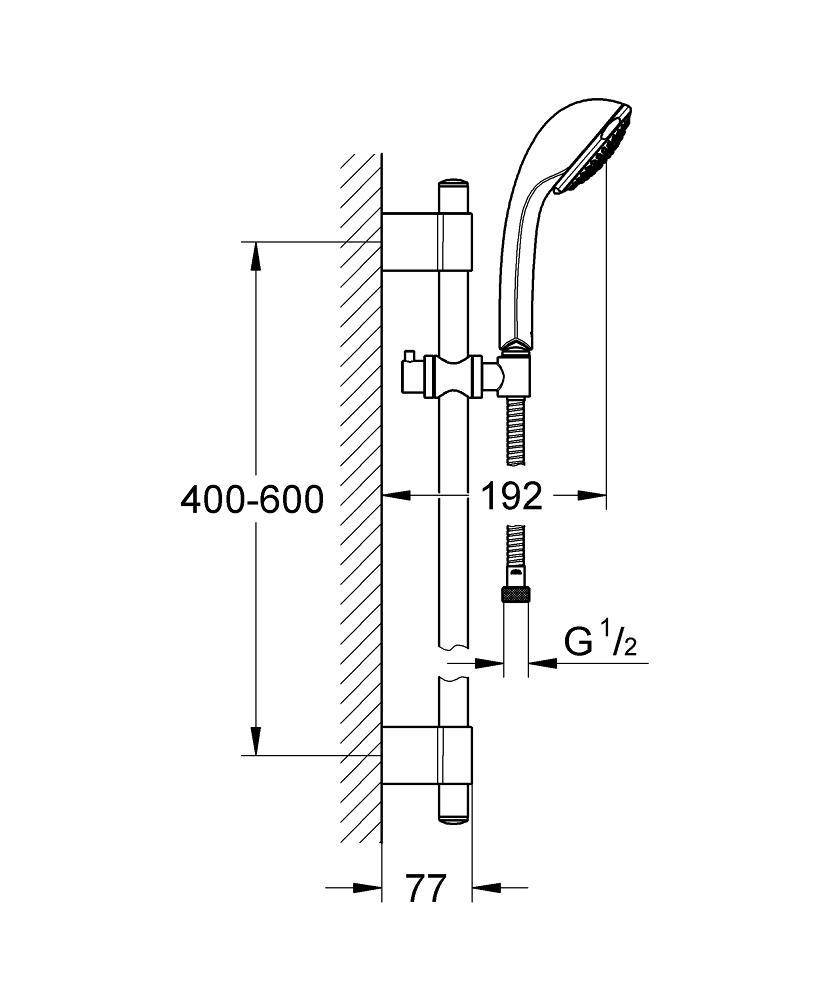 28942000 Душевой гарнитур Grohe Relexa хром - Вид №1