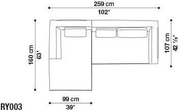 B&B Italia Модульный угловой диван из ткани Ray sun-id-1435354 - Вид №28