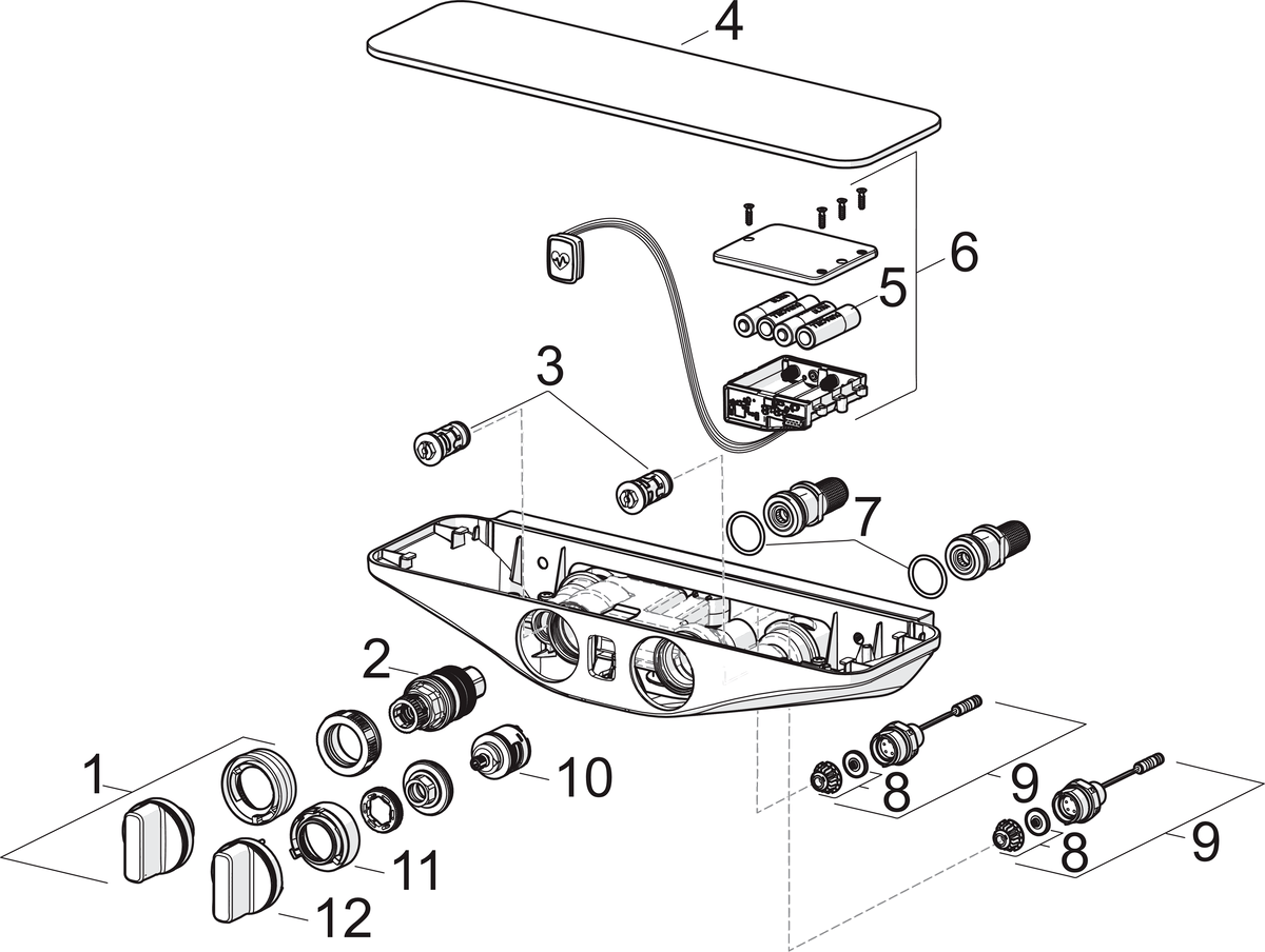 Oras 7562U-11 Смеситель для душа, 6 V 7562U-11 Esteta Wellfit Хром/Белый  - Вид №5