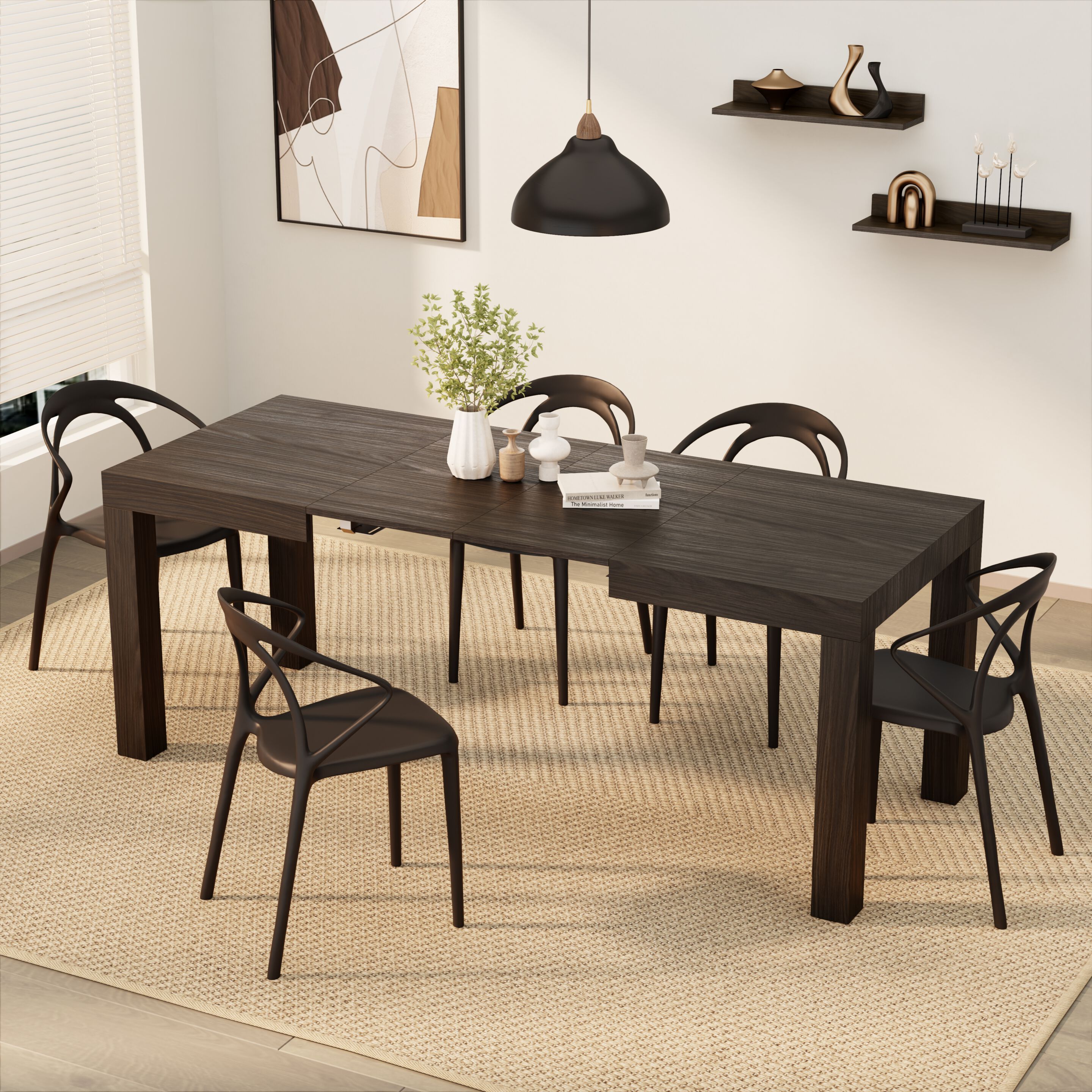 Выдвижной прямоугольный обеденный стол из меламиновой ткани Mobili Fiver First ARCH-00116162 - Вид №17