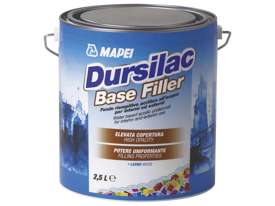 Дно акрилового наполнителя для внутреннего и наружного применения MAPEI DURSILAC BASE FILLER ARCH-00027121 - Вид №1