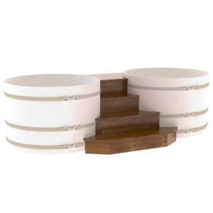 2345 Подиум на 2 купели D 1,5 СЛ морёный Alyarus