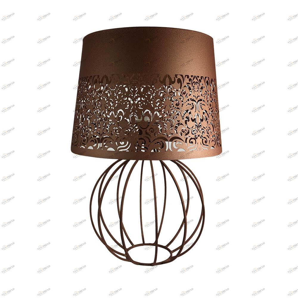 Лампа настольная песочного цвета Seven Fires "Карвед" 39104.04.28.01B SEVEN FIRES КАРВЕД 00-3907823 Коричневый 