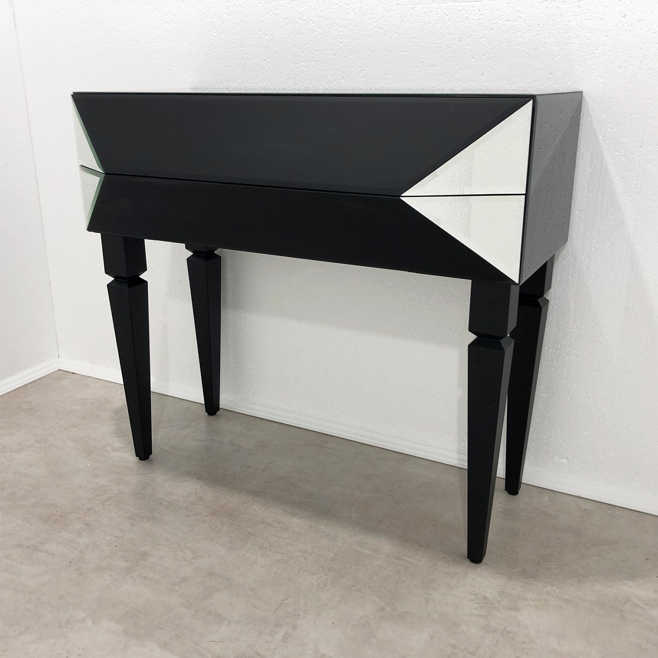 Консоль черная с ящиками и зеркальной отделкой "Роялти" GRAUM  304049 Черный  - Вид №6