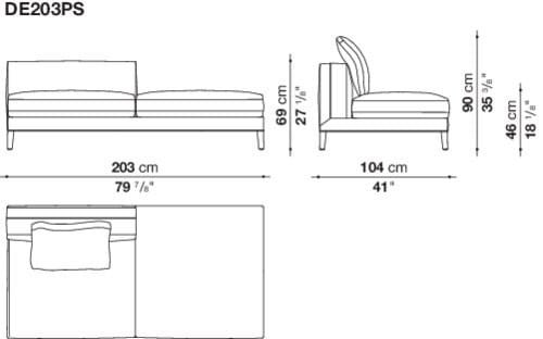Угловой диван из ткани Maxalto Dives Soft ARCH-00042072 - Вид №23