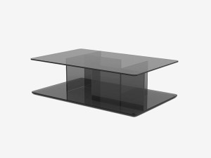 Прямоугольный журнальный столик из закаленного стекла