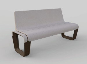 Реконструированная каменная скамья со спинкой