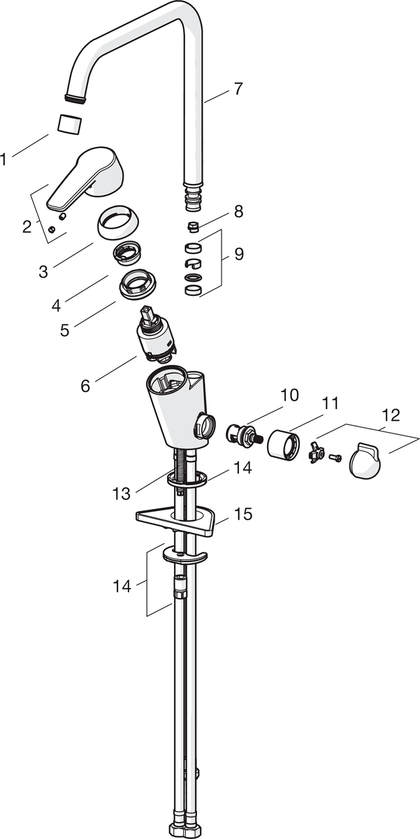 Oras 3934F Смеситель для кухни с клапаном 3934F Saga Хром  - Вид №7