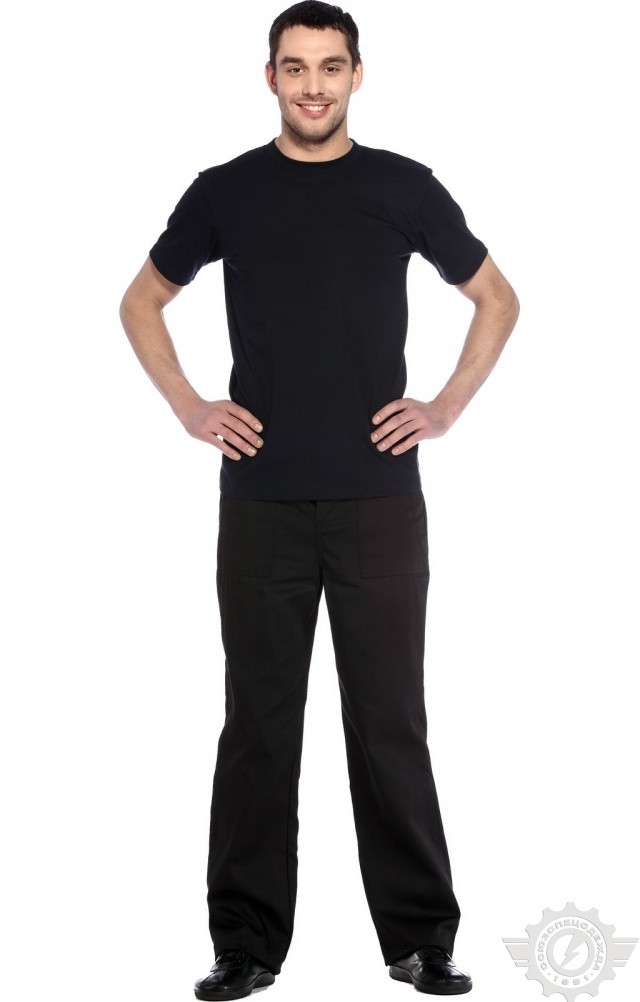 61058 Футболка "Престиж" темно-синяя  Одежда для официантов  размер XXXL (56) Спецодежда  - Вид №8