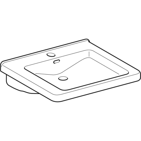 128576000 Раковина Geberit Renova Comfort Square, безбарьерная Geberit  - Вид №13