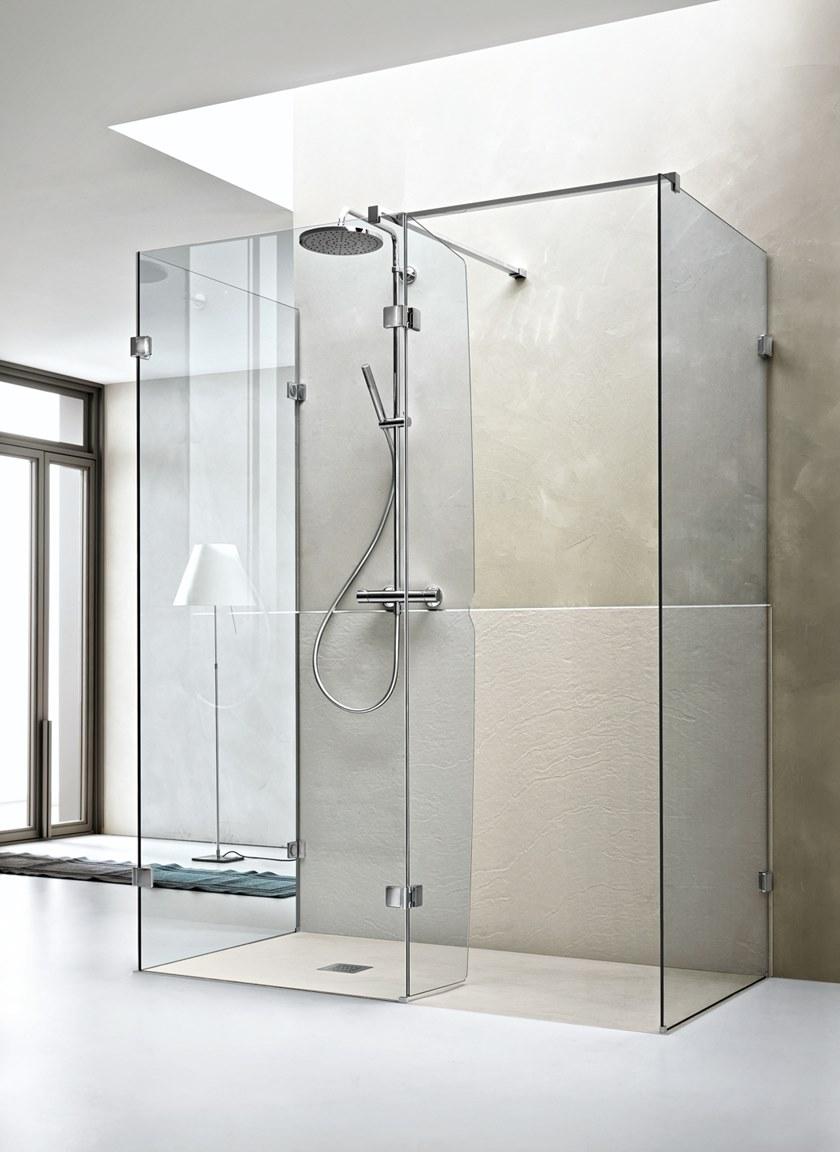 ARBLU Прямоугольная душевая кабина из алюминия и стекла с распашной дверцей Elite sun-id-1491475 - Вид №2