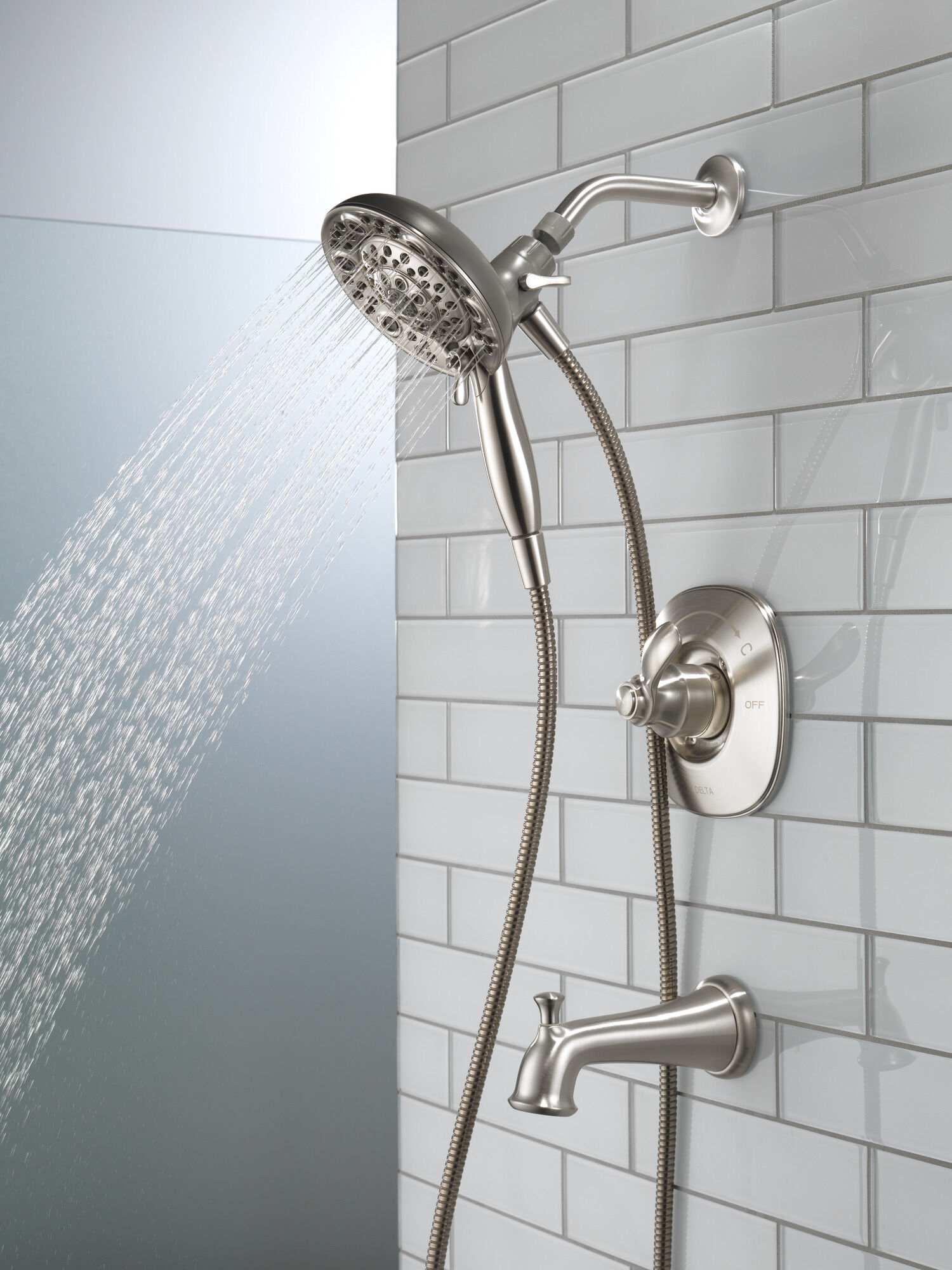 144710-SS-I20 Ванна и душ Monitor® серии 14 с In2ition® Delta Faucet Nura Нержавеющая сталь - Вид №14