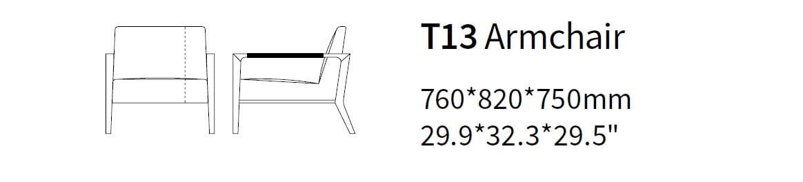 Тканевое кресло с подлокотниками HC28 maison Pianpian ARCH-00150407 - Вид №2