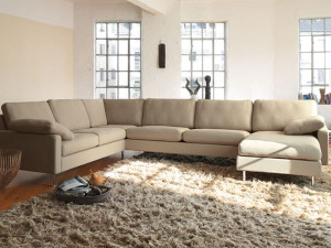 Угловой диван из ткани