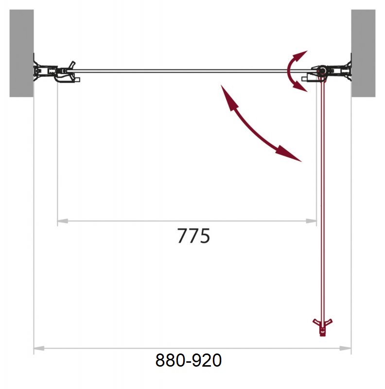Душевая дверь в нишу BelBagno SELA-B-1-90-C-Cr  - Вид №1