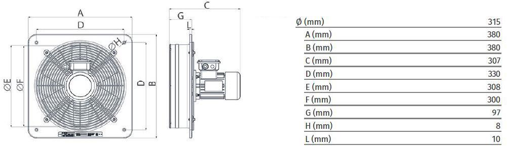 Vortice Осевой вентилятор для потенциально взрывоопасных сред E-atex 40302 - Вид №4
