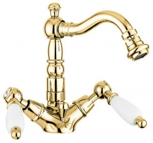 121614OR Смеситель Deco Ceramic с донным клапаном для биде, цвет золото