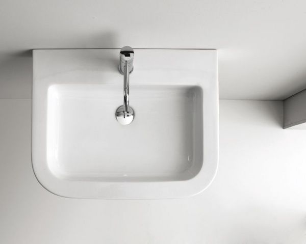 LA50 Подвесная раковина настенная квадратная Neroceramica  белая 