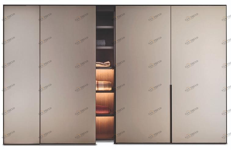 PIANCA Лакированный шкаф с раздвижными / копланарными / распашными дверями Cornice sun-id-1434631