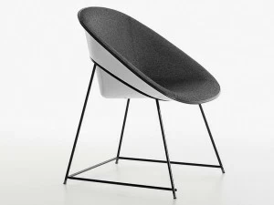 Plank Кресло с пластиковым корпусом и тканевой обивкой Cup