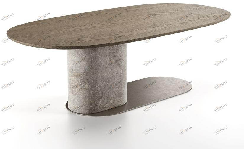 Natuzzi Овальный деревянный стол Solar sun-id-1438645