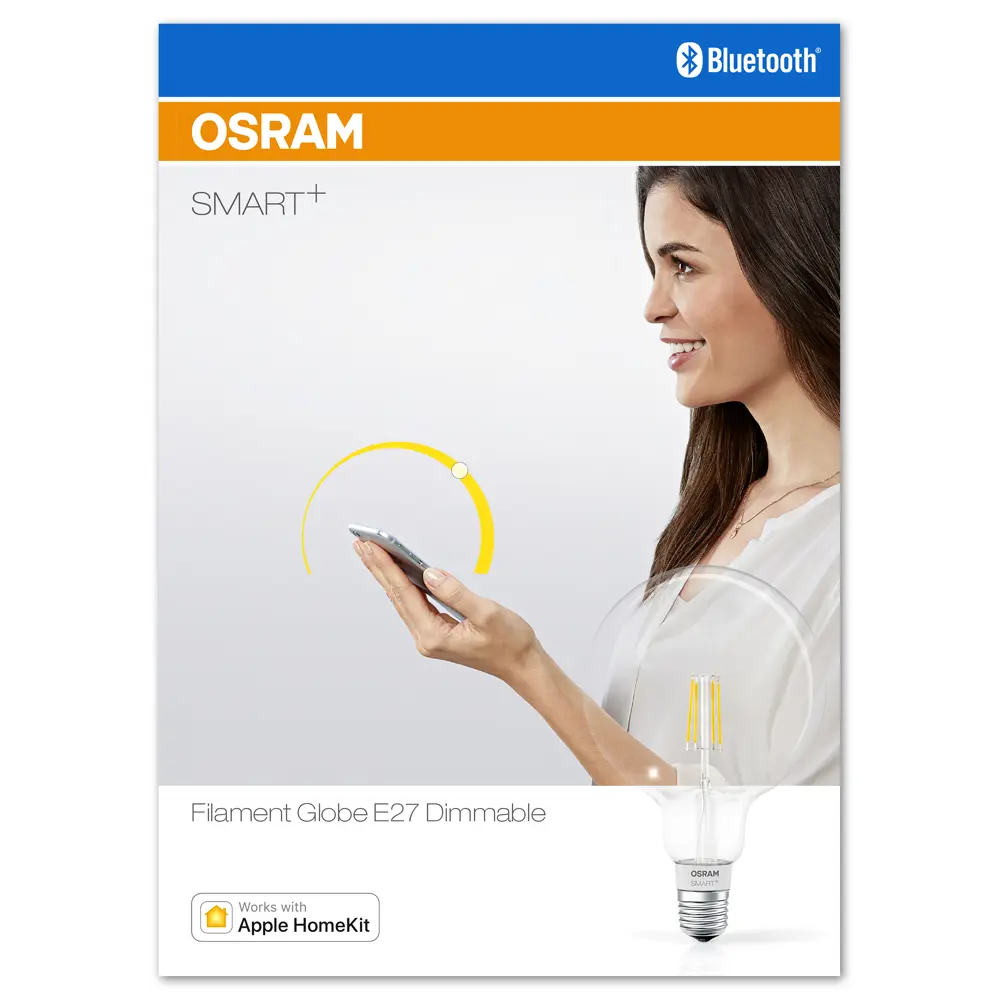 Лампа умная светодиодная Osram Smart Plus E27 220-240 В 5.5 Вт шар большой прозрачная 650 лм, теплый белый свет LEDVANCE STLM-2142052 - Вид №4