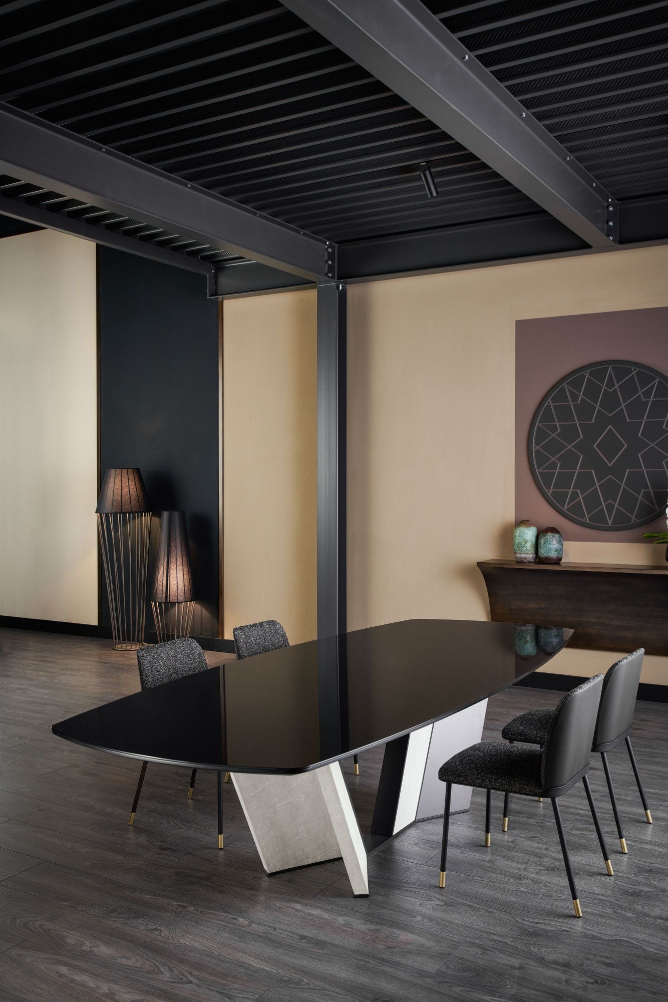 Прямоугольный стол с керамическим верхом и металлическим основанием Cantori Призма ARCH-00077217 - Вид №4