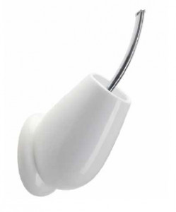 Cosi645(BI) Stil Haus, настенный и напольный керамический ёрш, хром - белая керамика