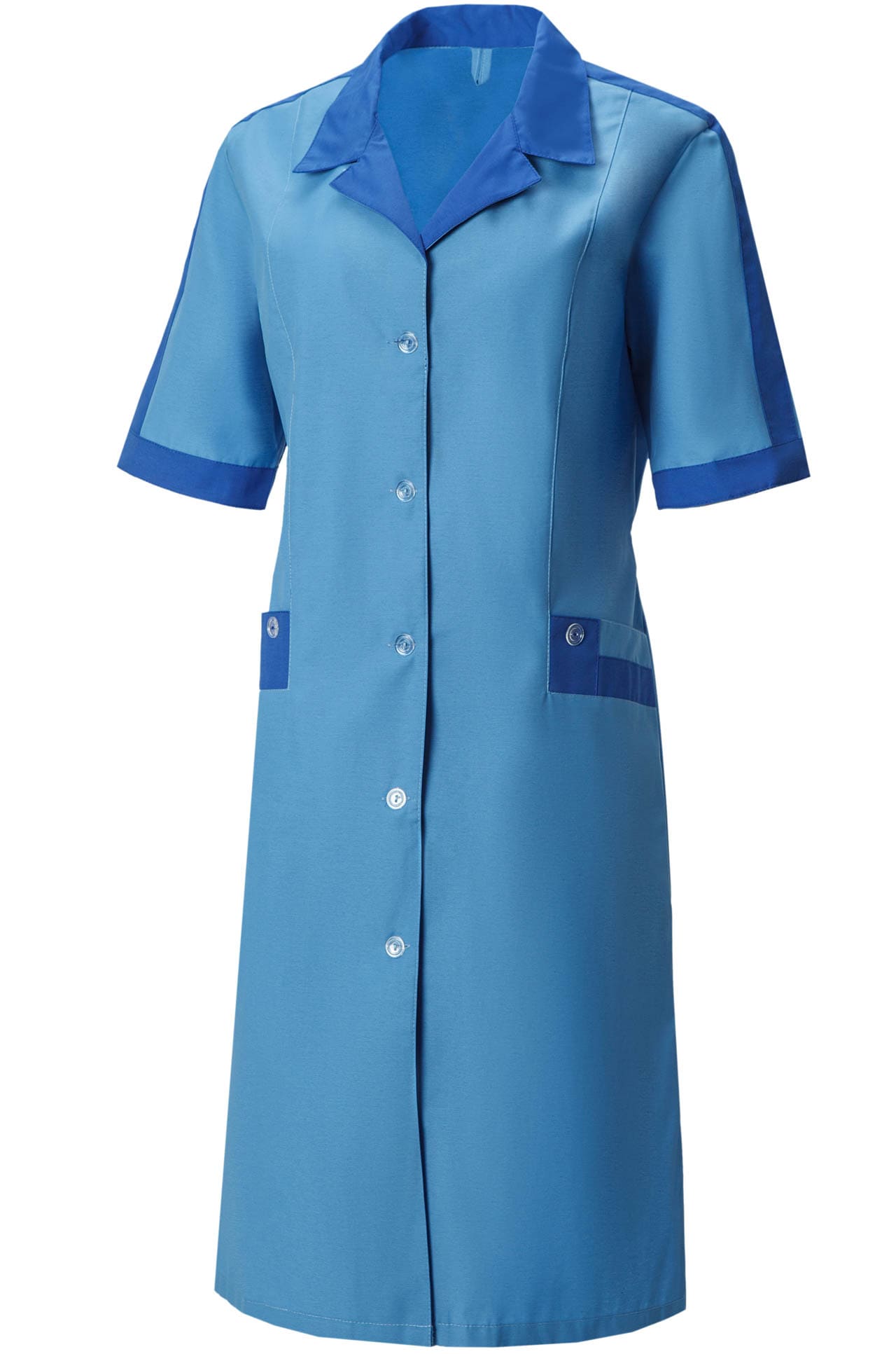 62852 Халат "Радуга NEW" короткий рукав голубой василек  Одежда для обслуживающего персонала  размер 58 Спецодежда 