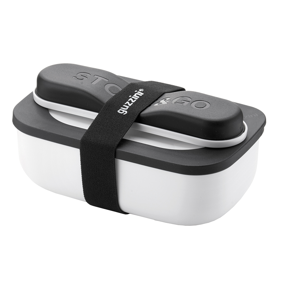 17110211 Набор из ланч-бокса и приборов store & go, белый Guzzini 