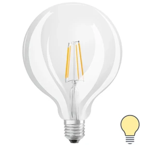 Лампа светодиодная Osram филаментная 6.5 Вт/827 шар 83669447 STLM-2175366