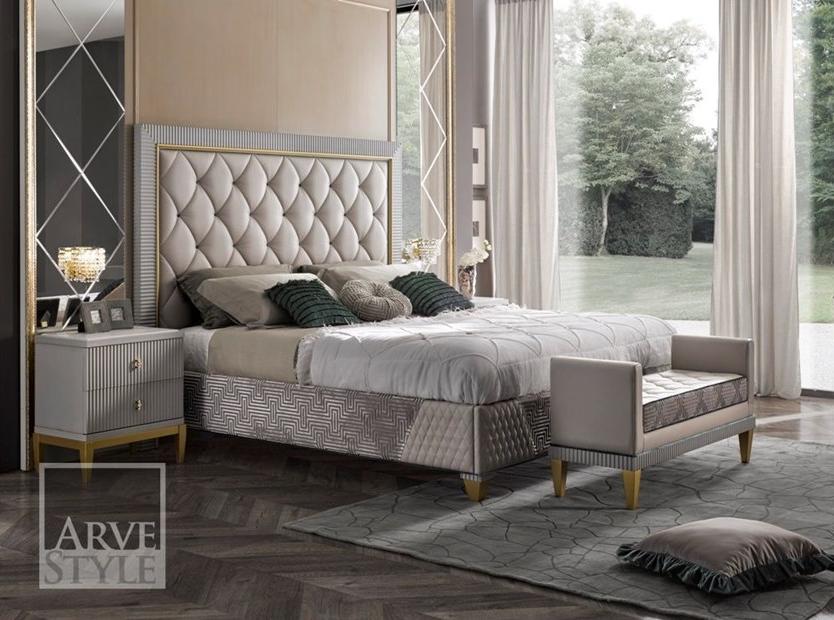 Arvestyle Прямоугольная прикроватная тумбочка из лакированной древесины с ящиками Tiffany As-1811 - Вид №1