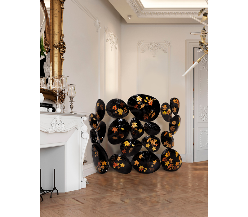 0-095 Складная ширма с золотой маркетри Boca Do Lobo  - Вид №9