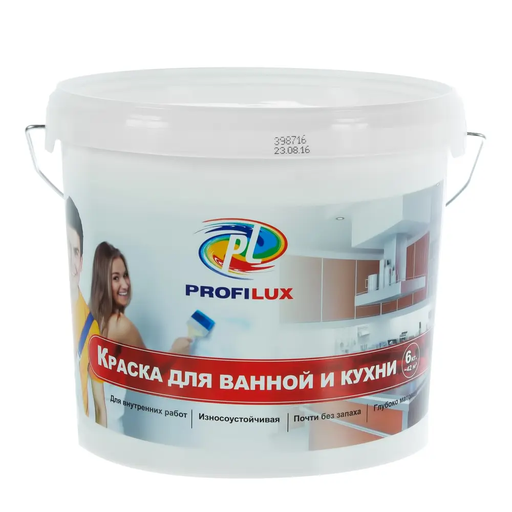 Краска Profilux цвет белый 6 кг 12953730 STLM-2078612 