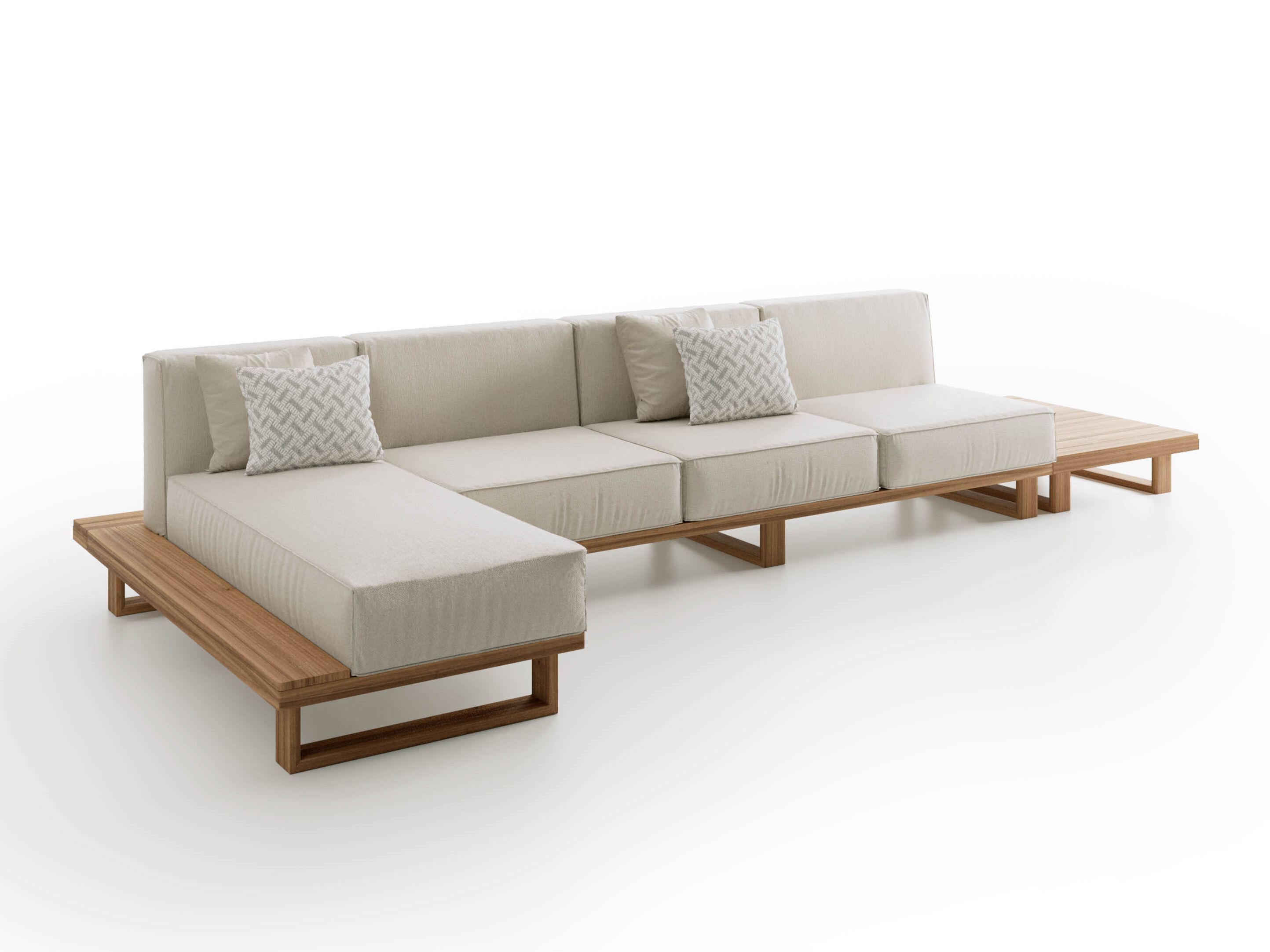 4-местный технический тканевый садовый диван с полуостровом Atmosphera 9.Zero ARCH-00099268