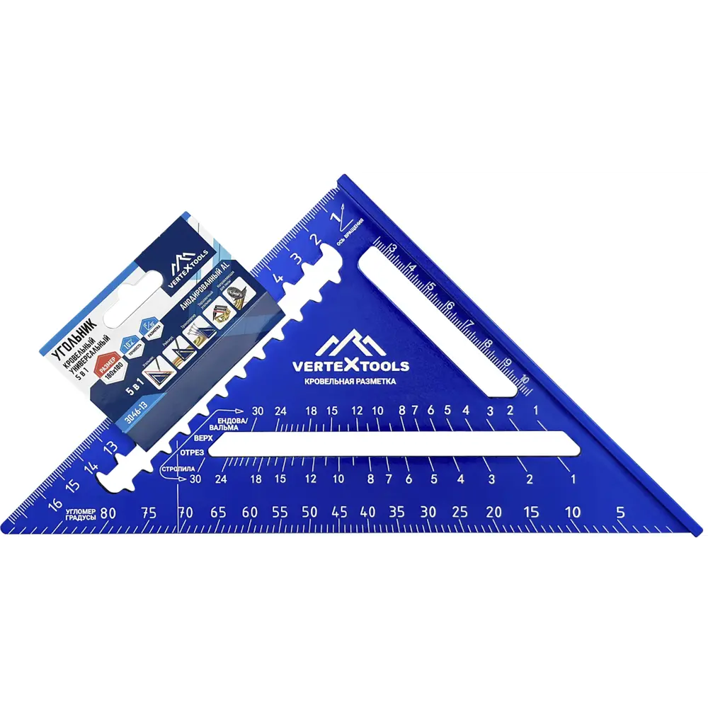 Угольник кровельный 5в1 Vertextools - универсальный измерительный инструмент 89394236 STLM-1380041