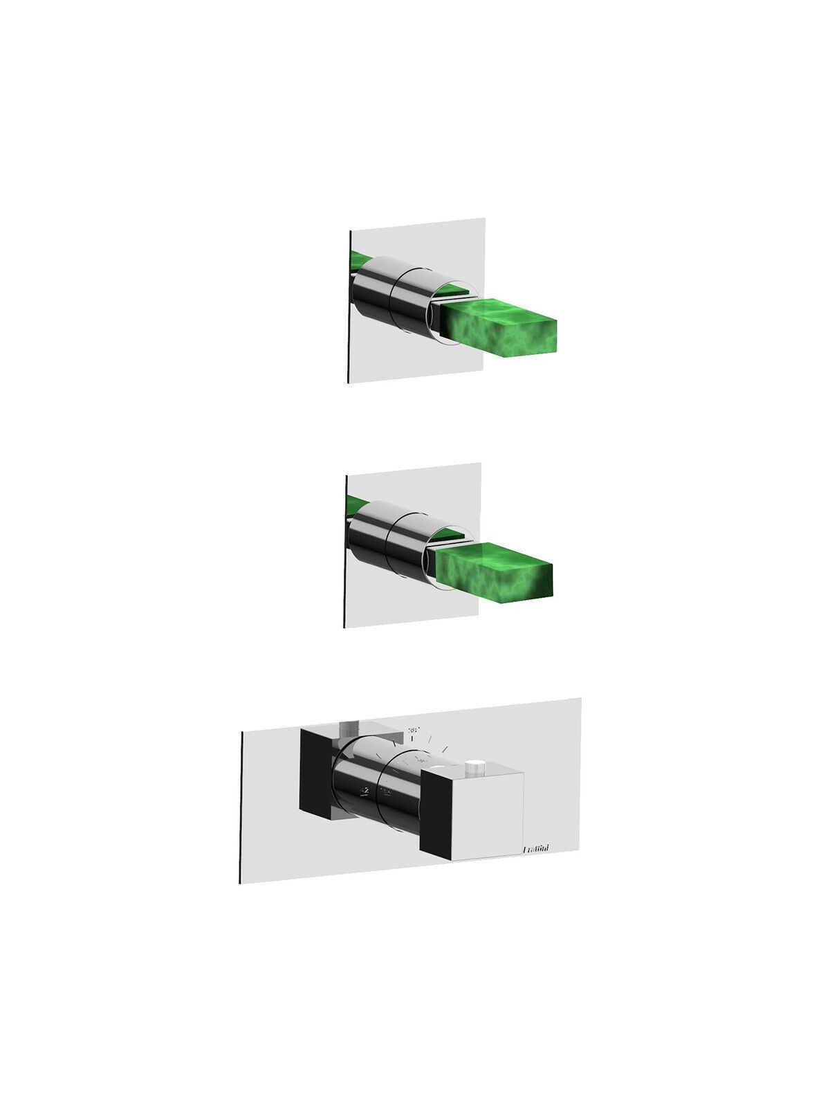 3 отверстия термостатический встраиваемый смеситель для душа Rubinetterie Frattini отдельная эстетика ARCH-00000621 - Вид №9