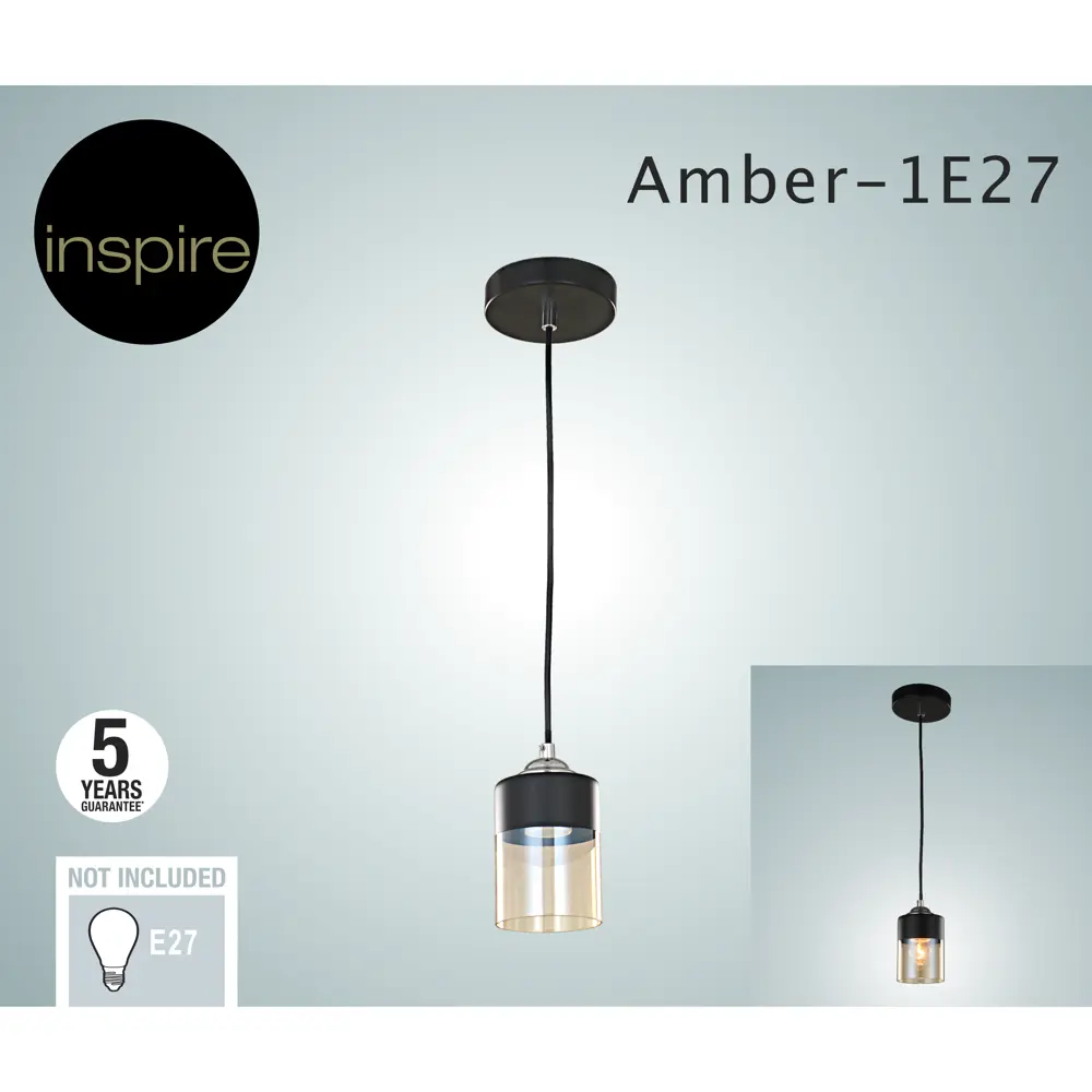 Подвесной светильник INSPIRE Amber с янтарным стеклом 85113382 STLM-0058959 - Вид №6