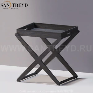 Agape X Низкий столик со съемным лотком под темный дуб ACOM0623RW