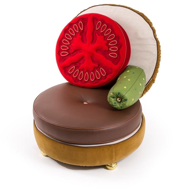 Seletti Кресло с тканевой обивкой Hot dog sofa & burger chair sun-id-1387951 - Вид №1