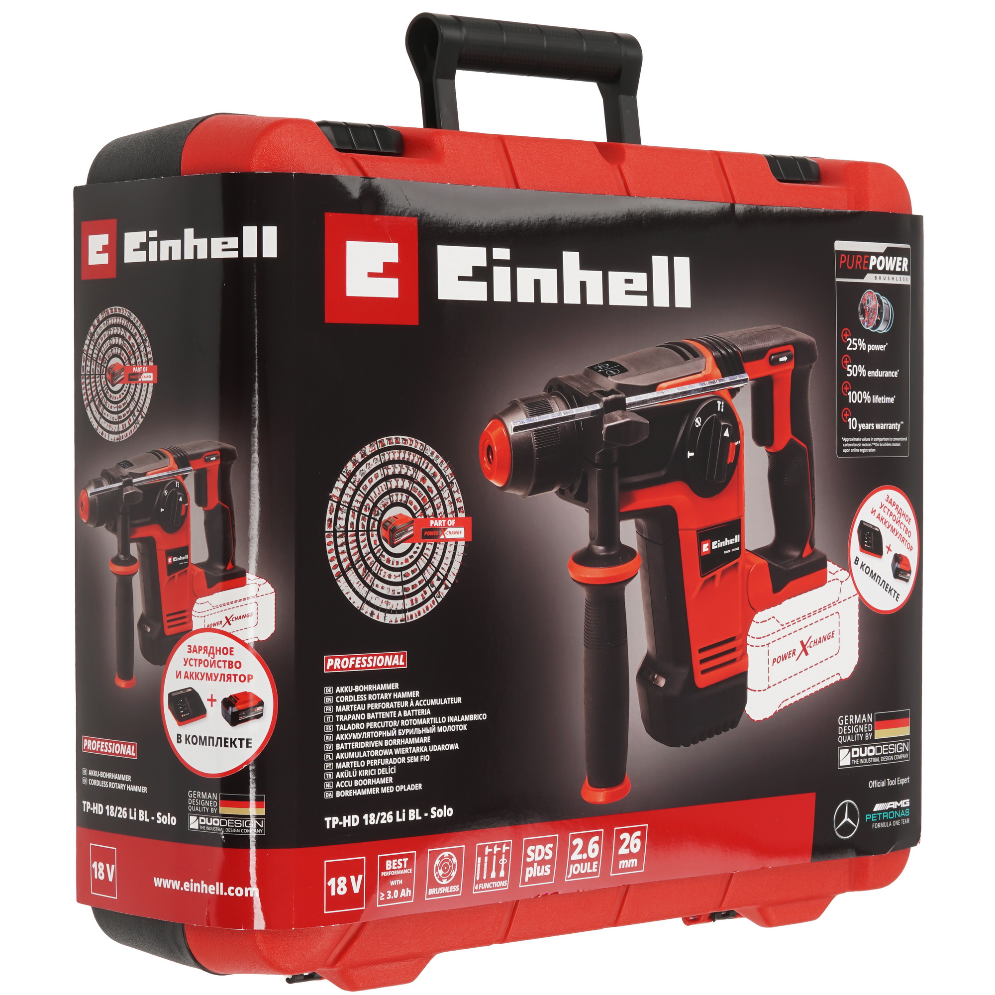 Перфоратор Einhell PXC TP-HD 18/26 Li BL Power X Change 18V 9148569 STDN-0083882 - Вид №8