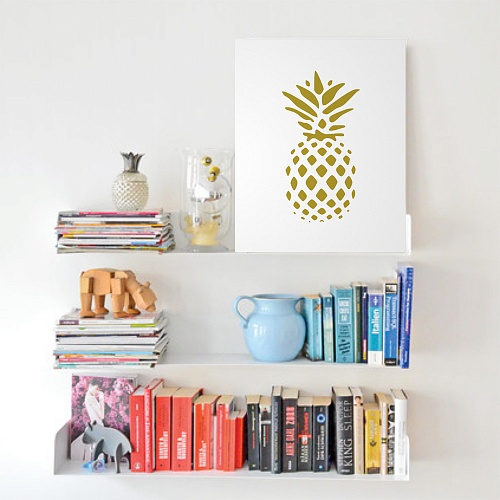 Постер Ананас HAPPY STATION ДИЗАЙНЕРСКОЕ 009006 Белый  - Вид №1
