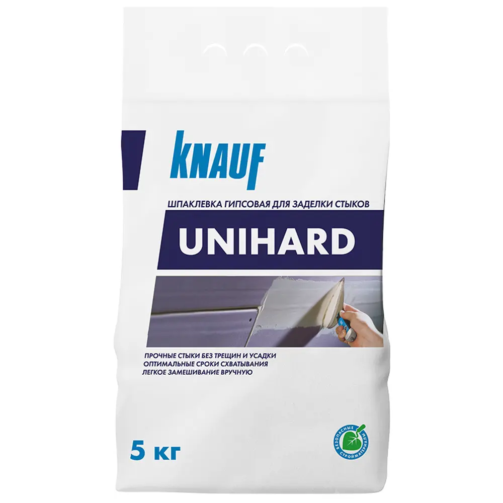 Универсальная шпатлевка Унихард гипсовая 5 кг KNAUF 1 STLM-2042375