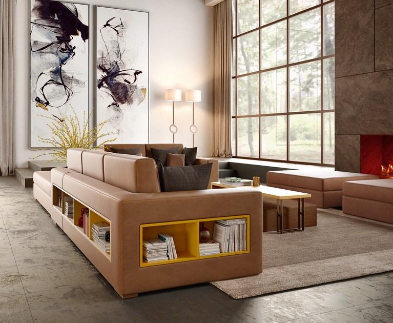 Caroti Модульный мягкий диван с журнальной полкой Concept Art.150 - theca - Вид №3