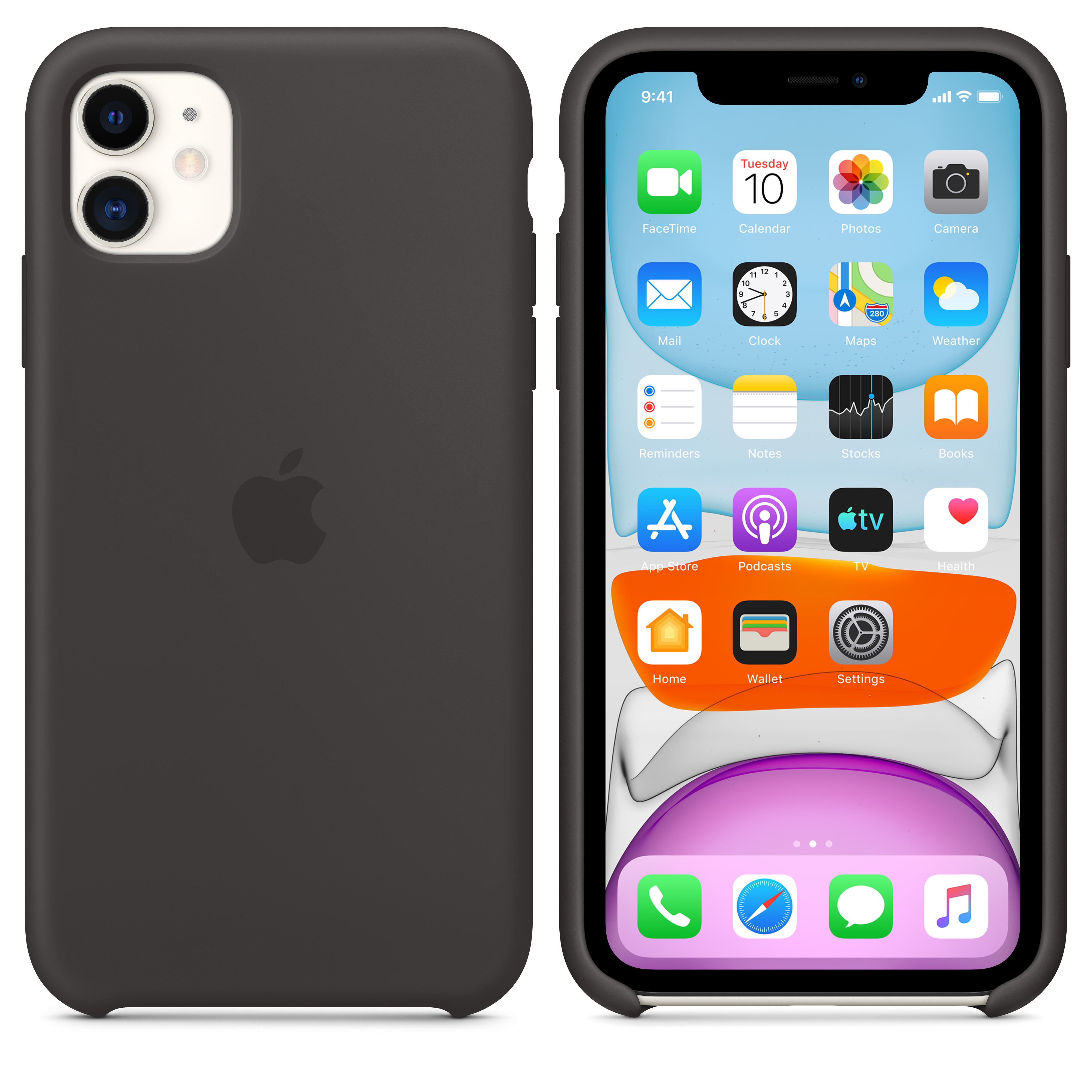 MWVU2ZM/A Iphone 11 silicone case - black Apple Santreyd  - Вид №7