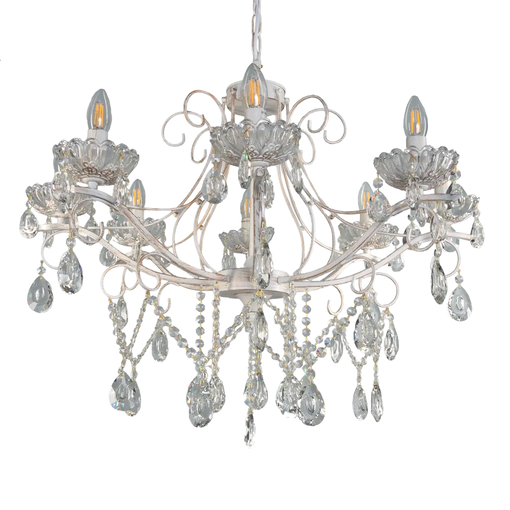 Люстра Eurosvet «Tenderness» 10061/8, 8хЕ14х60 Вт, цвет белый STLM-2197541