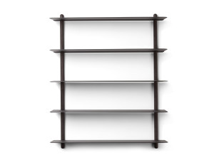 Стальной и деревянный настенный книжный шкаф