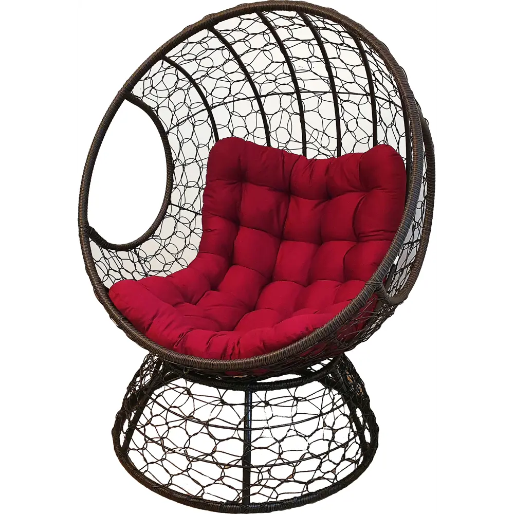 Кресло-шар Greengard из искусственного ротанга с подушкой Садовая мебель STLM-2095044 - Вид №1